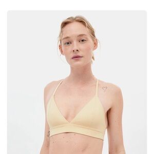 Girlfriend Collective Triangle Bralette, Silk